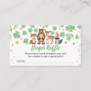 St Patrick's Day Baby Shower Diaper Raffle Ticket Begleitkarte