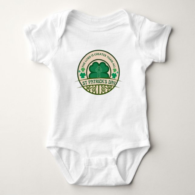 St. Patrick's Day Baby Strampler (Vorderseite)