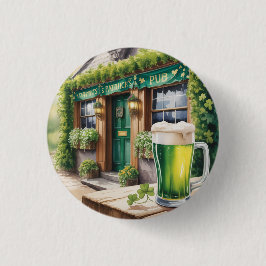 St. Patrick's Day Bar Pub Party Button