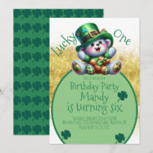 St.Patrick's Day Bären Geburtstag Lucky One