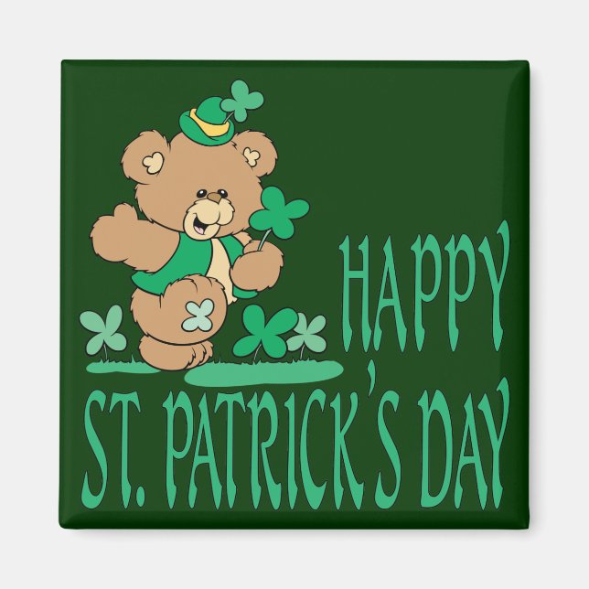 St. Patrick's Day Bären Magnet (Vorne)