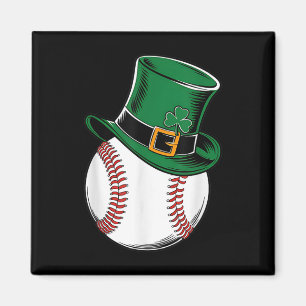St Patricks Day Baseball Kleeblatt Magnet