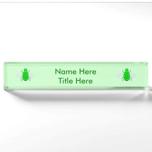 St. Patricks Day Bee Custom Namensplakette