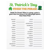 St. Patrick's Day beendet das Phrase-Spiel