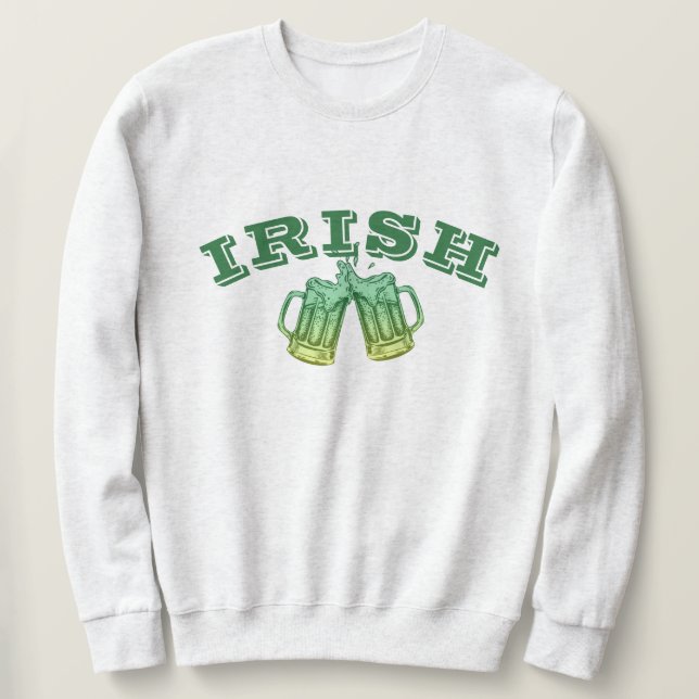 St. Patricks Day Beer Drink Team Sweatshirt (Design vorne)