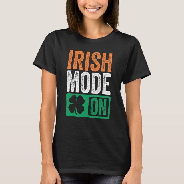 St Patrick's Day Beer Drinking Ireland Irish Mode  T-Shirt (Vorderseite)
