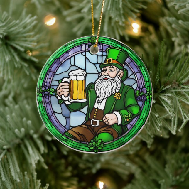 St Patricks Day Beer Keramik Ornament (Baum)