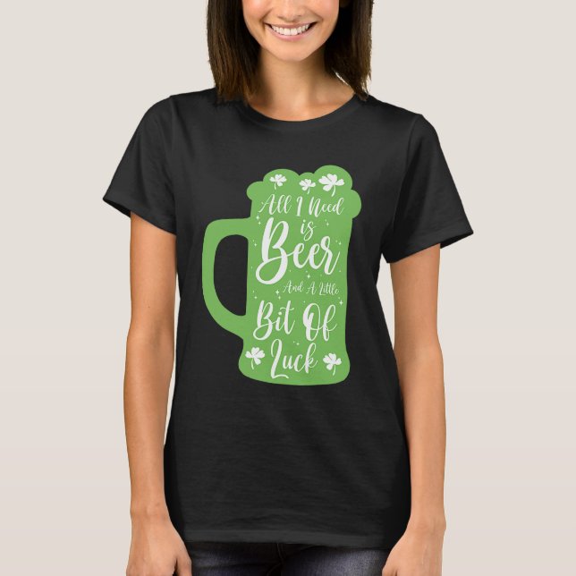 St Patrick's Day Beer Shamrock Clover Luck Saint P T-Shirt (Vorderseite)
