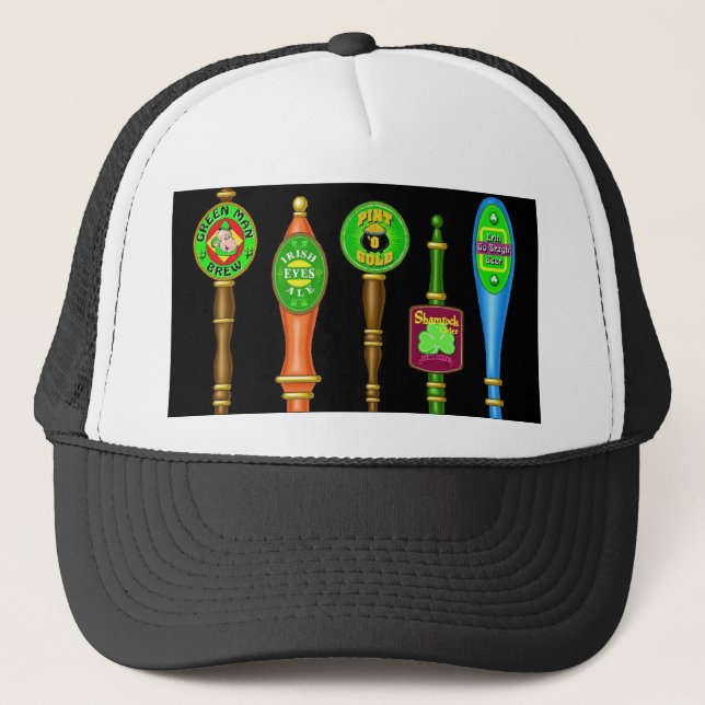 St. Patrick's Day Beer Steche Truckerkappe (Vorderseite)