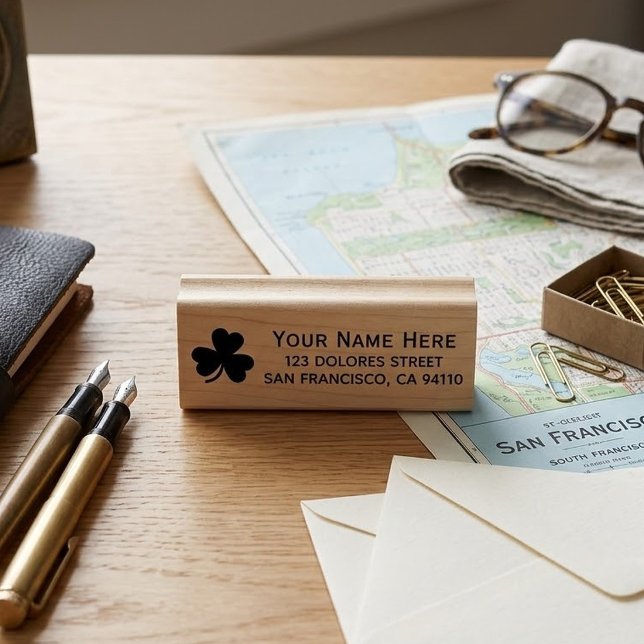 St. Patrick's Day Benutzername & Adresse Shamrock Gummistempel (Von Creator hochgeladen)