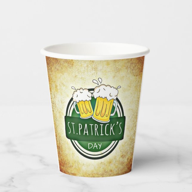 St. Patrick's Day Bers Pappbecher (Vorderseite)