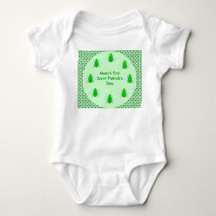 St. Patricks Day Bienen und Kleeblätter Baby Strampler
