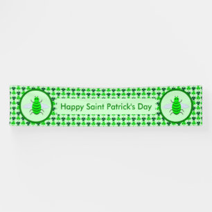 St. Patricks Day Bienen und Kleeblätter Banner