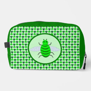 St. Patricks Day Bienen und Kleeblätter Waschbeutel