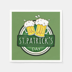 St. Patrick's Day, Bier Tasse, Irish Green Serviette