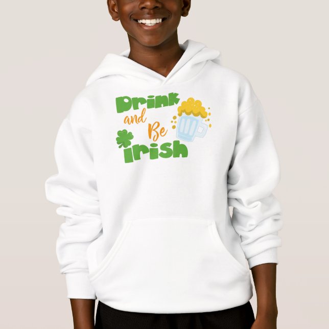 St. Patrick's Day, Bier, trinken und irisch sein Hoodie (Vorderseite)