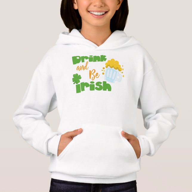 St. Patrick's Day, Bier, trinken und irisch sein Hoodie (Vorderseite)