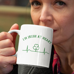 St Patricks Day Bierbecher Kleeblatt & Benutzerd Kaffeetasse