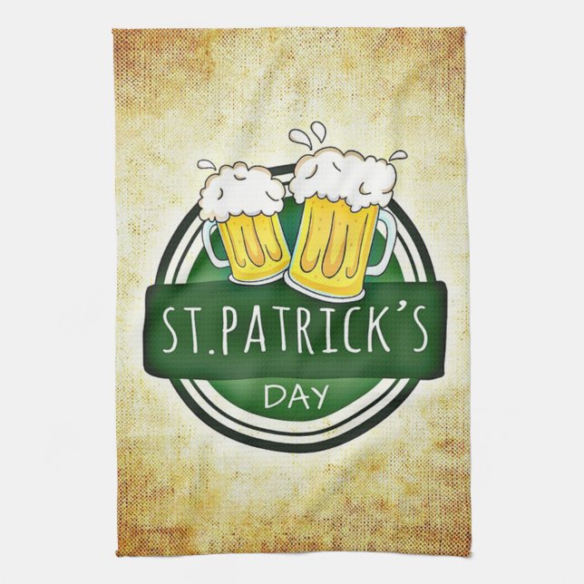 St. Patrick's Day Biere Geschirrtuch (Vertikal)