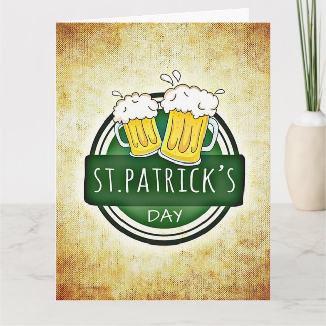 St. Patrick's Day Biere Karte (Vorderseite)