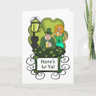 St. Patrick's Day Biere Prost Glückstränen Karte