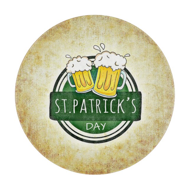 St. Patrick's Day Biere Schneidebrett (Vorderseite)