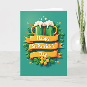 St. Patricks Day Bierkrüge Karte