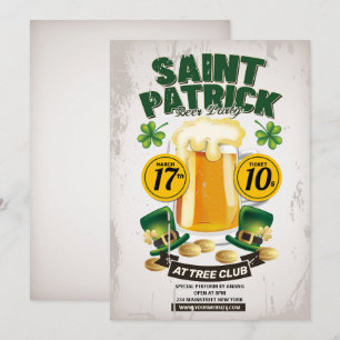 St. Patricks Day Bierparty-Einladung Einladung