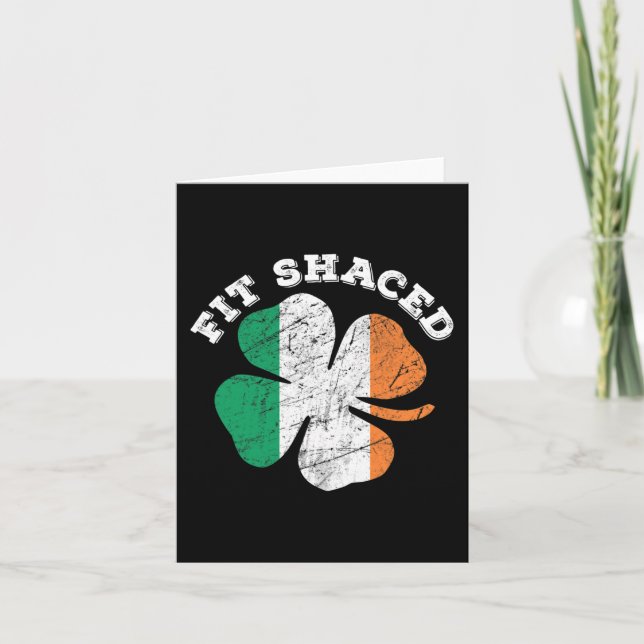 St. Patrick's Day Bierspiskey Drinking Fit Shaced Karte (Vorderseite)