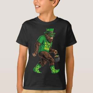 St Patricks Day Bigfoot Grün Lustiger Sasquatch Gr T-Shirt