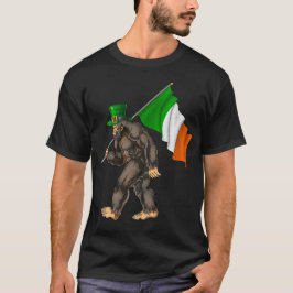 St. Patrick's Day Bigfoot Ireland Flag T-Shirt