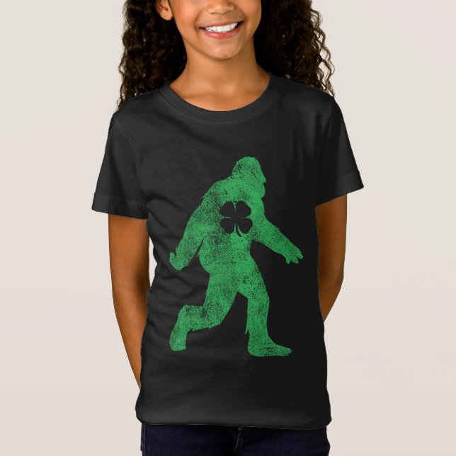 St Patricks Day Bigfoot Sasquatch Saint Paddys Iri T-Shirt (Vorderseite)