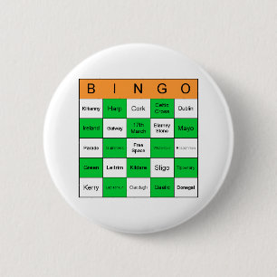 St Patricks Day Bingo Button