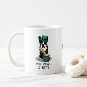 St. Patrick's Day Boston Terrier Dog (schwarz) Nie Kaffeetasse