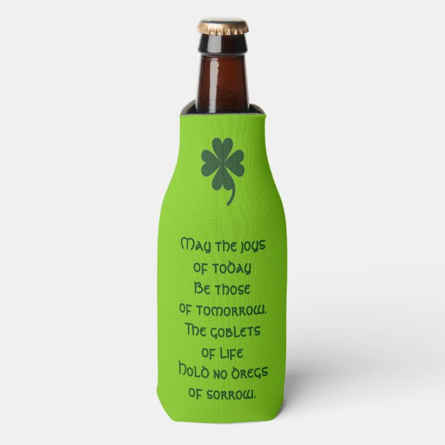 St. Patricks Day Bottle Cooler von Janz Flaschenkühler (Flaschenvorderseite)