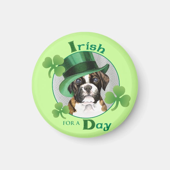 St. Patrick's Day Boxer Magnet (Vorne)