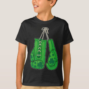 St Patricks Day Boxing Gloves Green Lucky Kleeblat T-Shirt