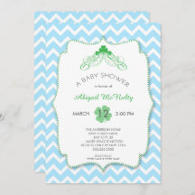 St Patrick's Day Boy Baby Shower lädt ein