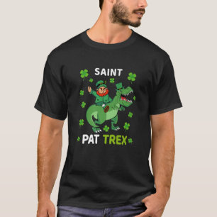 St Patricks Day Boys Kinder Kleinkind Trex Leprech T-Shirt