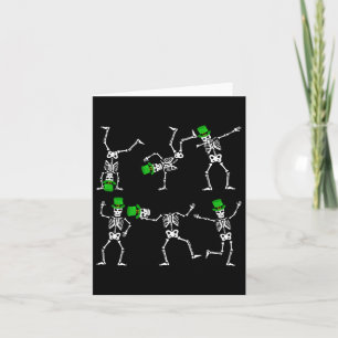 St Patrick's Day Boys Kinder tanzen Skeleton Hat L Karte