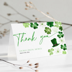 St. Patricks Day Brautparty Dankeschön Dankeskarte