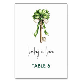 St. Patrick's Day Brautparty Tischnummer