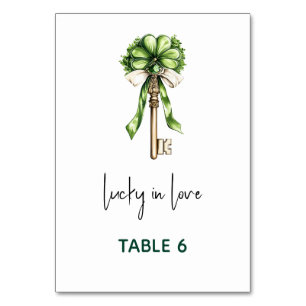 St. Patrick's Day Brautparty Tischnummer