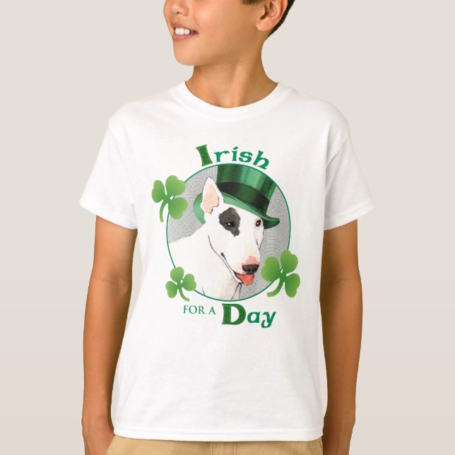 St. Patrick's Day Bull Terrier T-Shirt (Vorderseite)