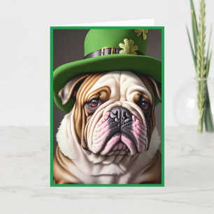 St. Patrick's Day Bulldog Feiertagskarte