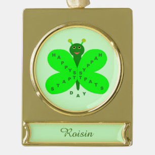 St. Patrick's Day Butterfly Custom Ornament