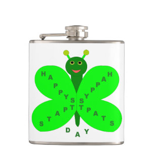 St. Patrick's Day Butterfly Flasche Flachmann