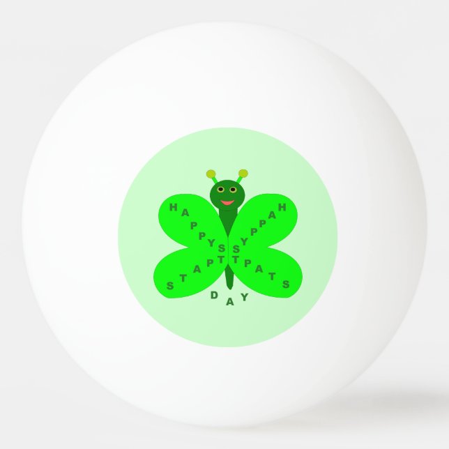 St. Patrick's Day Butterfly Ping Pong Ball Tischtennisball (Vorderseite)