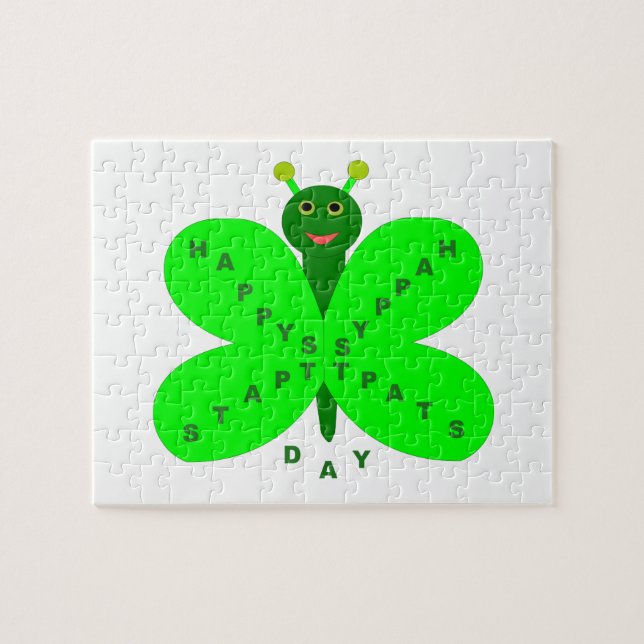 St. Patricks Day Butterfly Puzzle (Horizontal)
