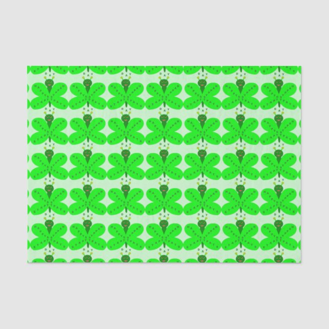 St. Patrick's Day Butterfly Tissue Paper Seidenpapier (Vorderseite)